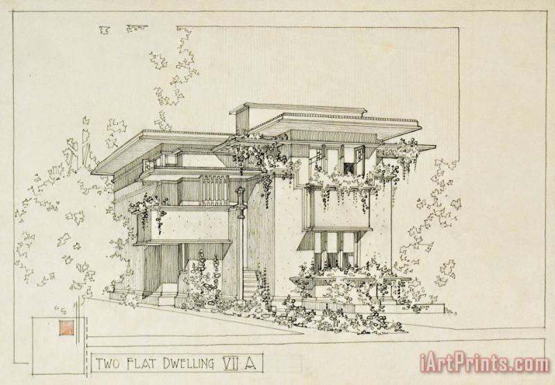 Frank Lloyd Wright American Systems Built Housing, Milwaukee, Wi Art Print