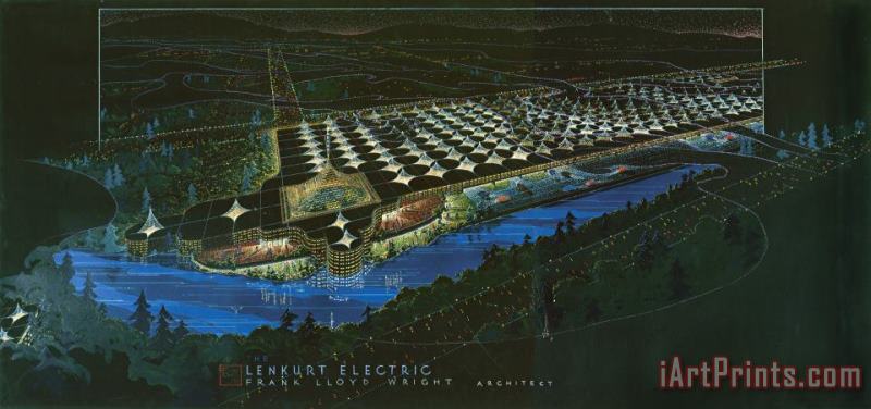 Frank Lloyd Wright Lenkurt Electric Co., San Carlos, Ca (project) Art Painting