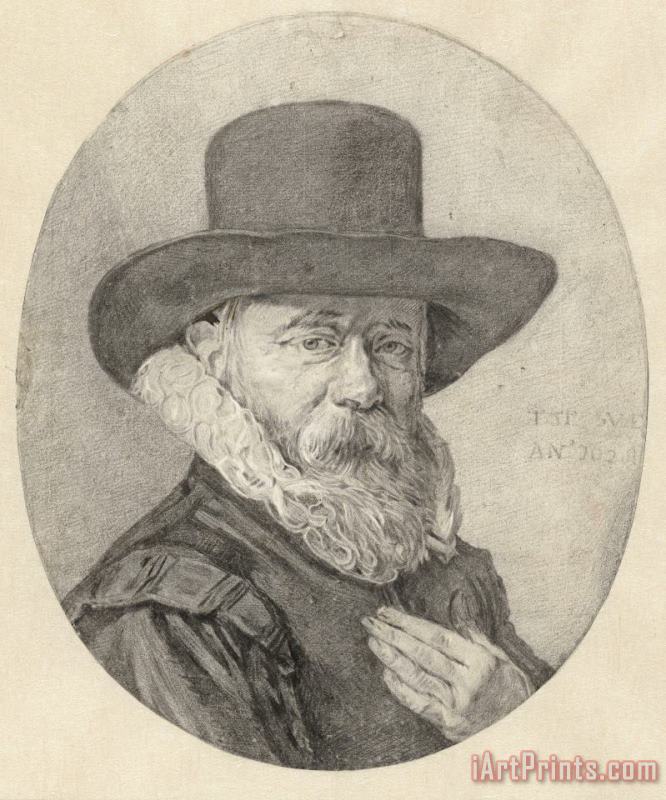 Frans Hals Portret Van Een Man, Wellicht Theodorus Schrevelius Art Painting