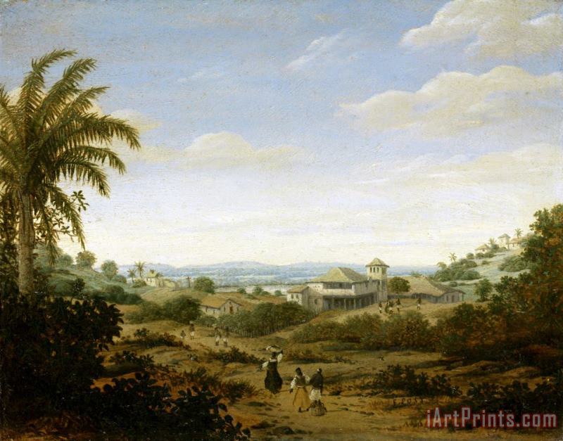 Landscape on The Rio Senhor De Engenho, Brazil painting - Frans Jansz Post Landscape on The Rio Senhor De Engenho, Brazil Art Print