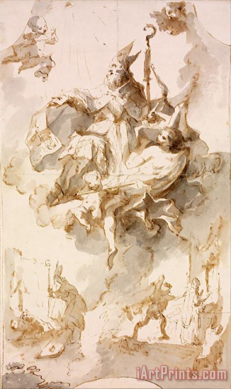 Franz Anton Maulbertsch Apotheosis of Saint Stanislaus Art Painting