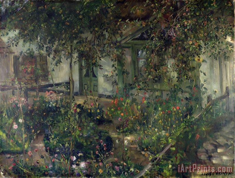Flower garden in bloom painting - Franz Heinrich Louis Flower garden in bloom Art Print