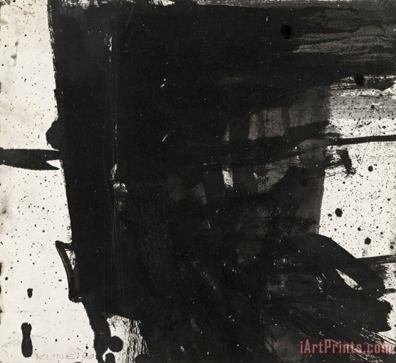 Untitled (study for Mahoning Ii) painting - Franz Kline Untitled (study for Mahoning Ii) Art Print