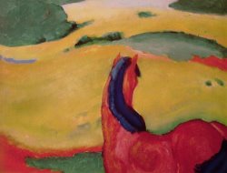 Franz Marc Horse in a landscape painting