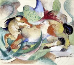 Franz Marc Jumping Horse painting