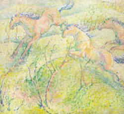 Franz Marc Jumping Horses painting