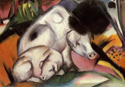 Franz Marc Pigs painting