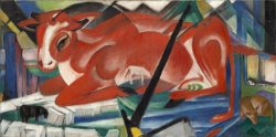 Franz Marc The World Cow painting