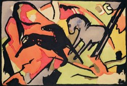Franz Marc Two Horses painting