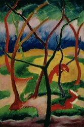 Franz Marc Weasels Playing painting