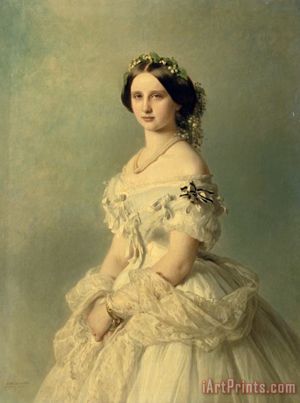 Portrait of Princess of Baden painting - Franz Xaver Winterhalter Portrait of Princess of Baden Art Print
