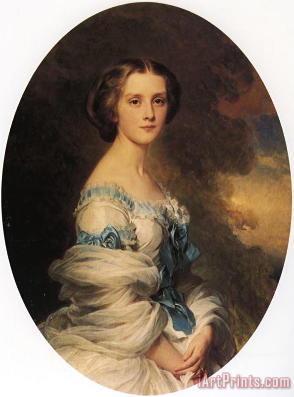 Franz Xavier Winterhalter Melanie De Bussiere, Comtesse Edmond De Pourtales Art Print
