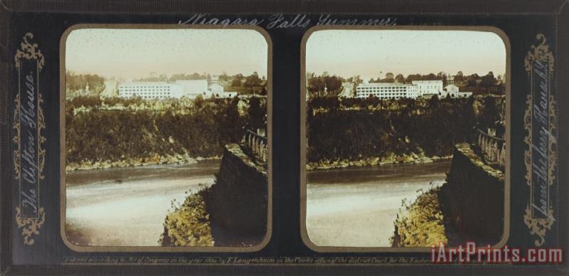 Frederic And William Langenheim Summer Niagara Falls, The Clifton House From The Ferry House A.y. Art Print