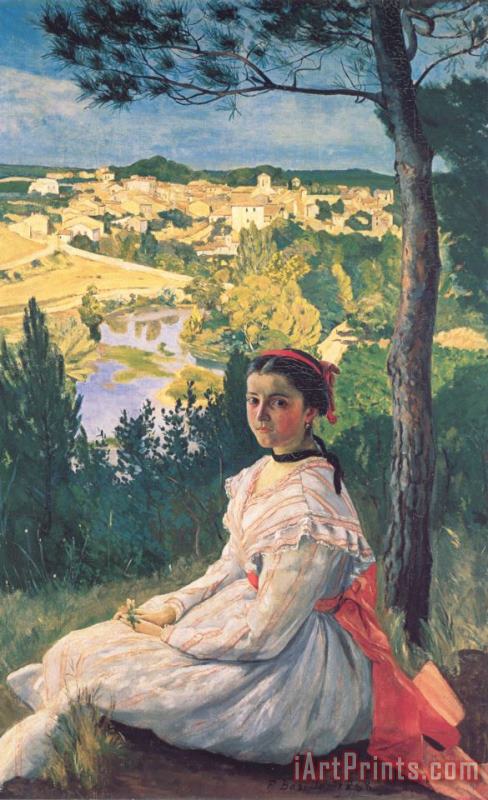 Frederic Bazille View of The Village Art Print