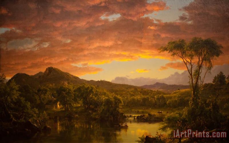 A Country Home painting - Frederic Edwin Church A Country Home Art Print