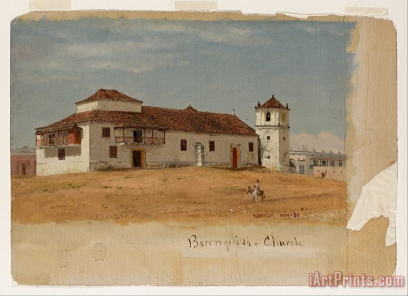 Frederic Edwin Church Colombia, Baranquilla Church Art Painting