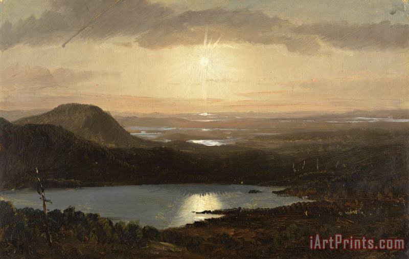 Frederic Edwin Church Eagle Lake Viewed From Cadillac Mountain, Mount Desert Island, Maine Art Painting