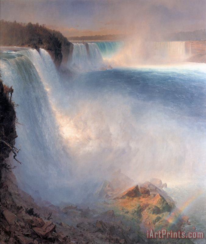 Niagara Falls, From The American Side painting - Frederic Edwin Church Niagara Falls, From The American Side Art Print