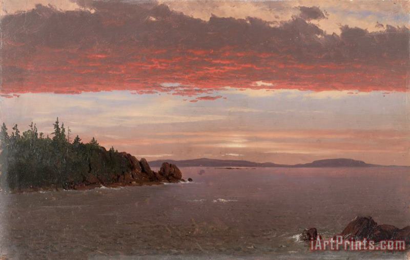 Frederic Edwin Church Schoodic Peninsula From Mount Desert at Sunrise Art Print