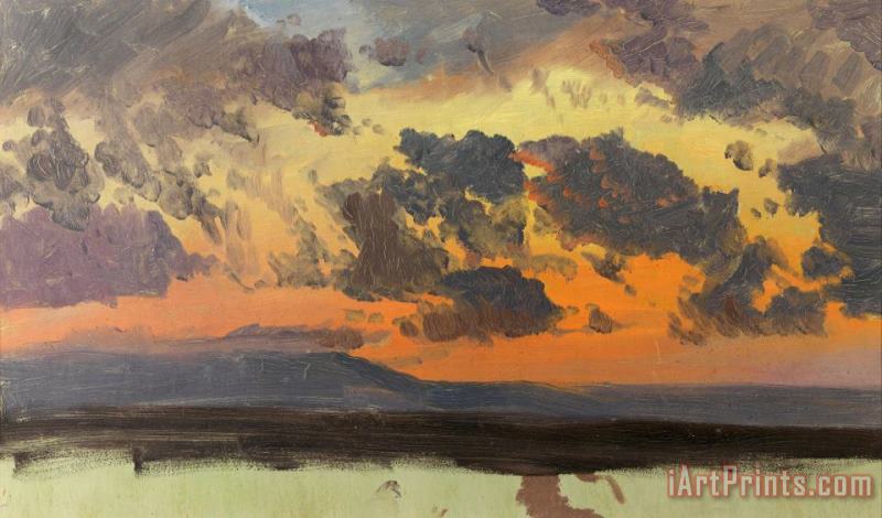 Sky at Sunset, Jamaica, West Indies painting - Frederic Edwin Church Sky at Sunset, Jamaica, West Indies Art Print