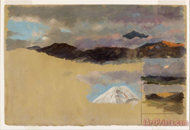 Frederic Edwin Church Studies of Mount Chimborazo, Ecuador Art Painting