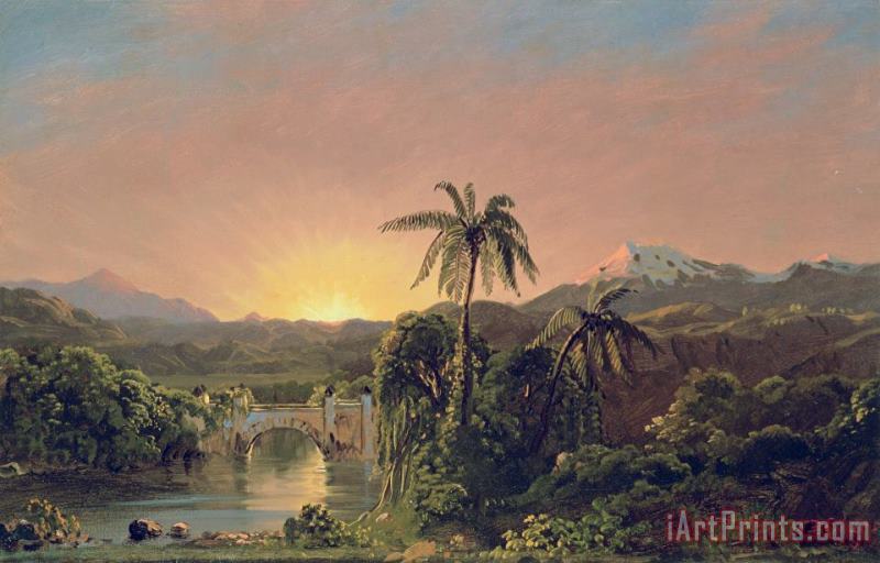 Frederic Edwin Church Sunset in Equador Art Print