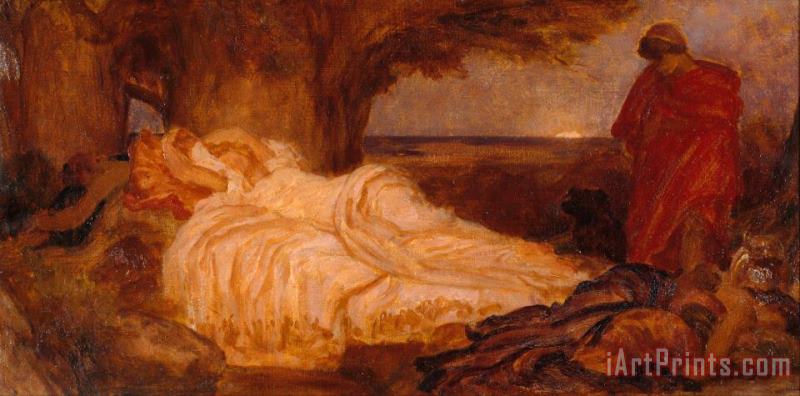 Frederic Leighton Colour Study for 'cymon And Iphigenia' Art Painting