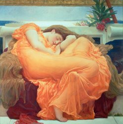 Frederic Leighton Flaming June painting