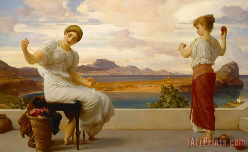 Frederic Leighton Winding The Skein Art Painting