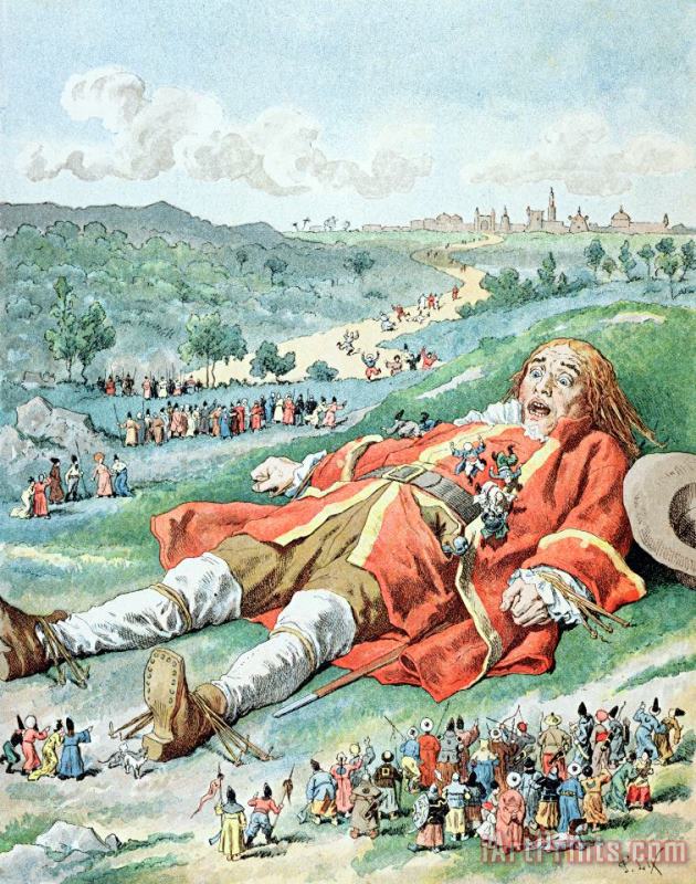 Frederic Lix Scene From Gullivers Travels Art Painting