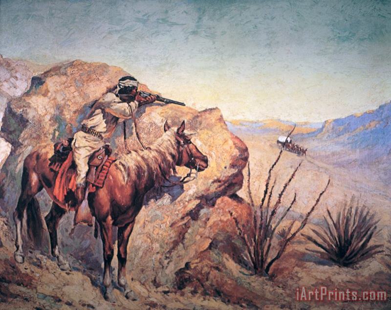 Apache Ambush painting - Frederic Remington Apache Ambush Art Print