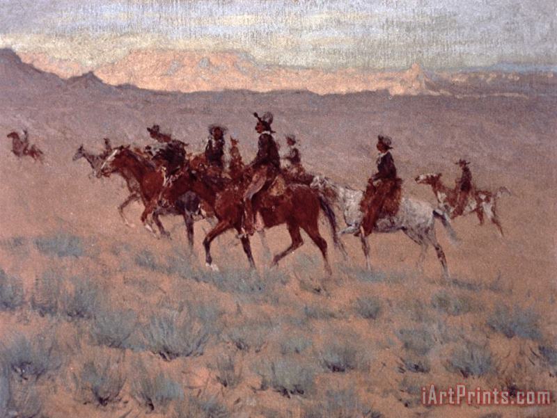 Frederic Remington The Cowpunchers Art Painting