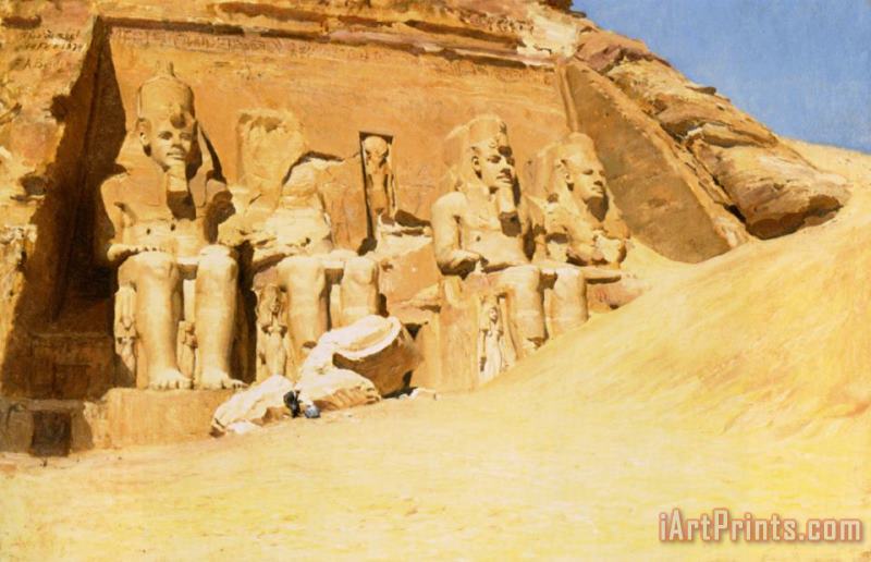 Abu Simbel painting - Frederick Arthur Bridgman Abu Simbel Art Print