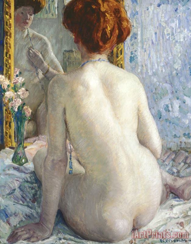 Reflections (marcelle) painting - Frederick Carl Frieseke Reflections (marcelle) Art Print