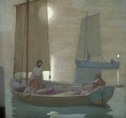 Frederick Cayley Robinson The Three Brothers painting