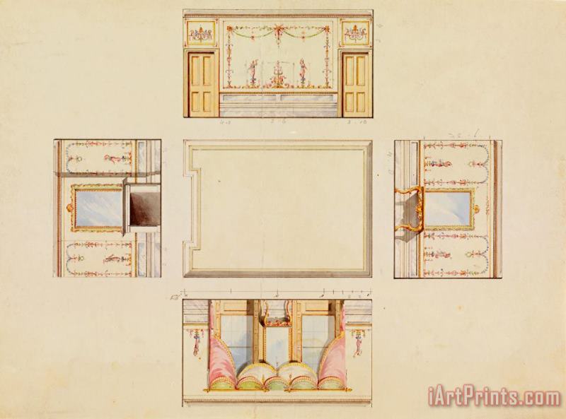 Frederick Crace Design for Ceiling And Four Walls of Room Art Painting