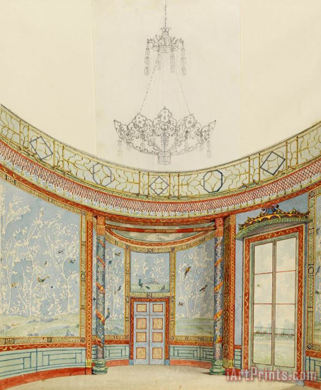 Frederick Crace Design for The Decoration of The Saloon, Royal Pavillion, Brighton Art Painting