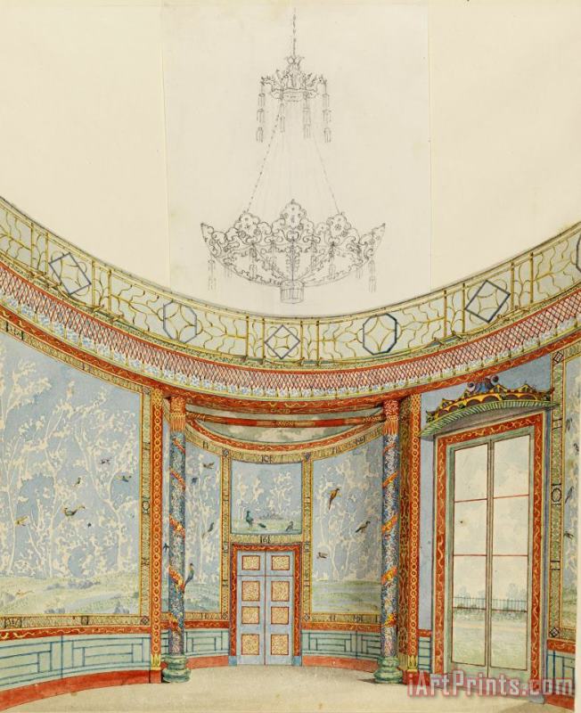 Frederick Crace Design for The Decoration of The Saloon, The Royal Pavillion, Brighton Art Print
