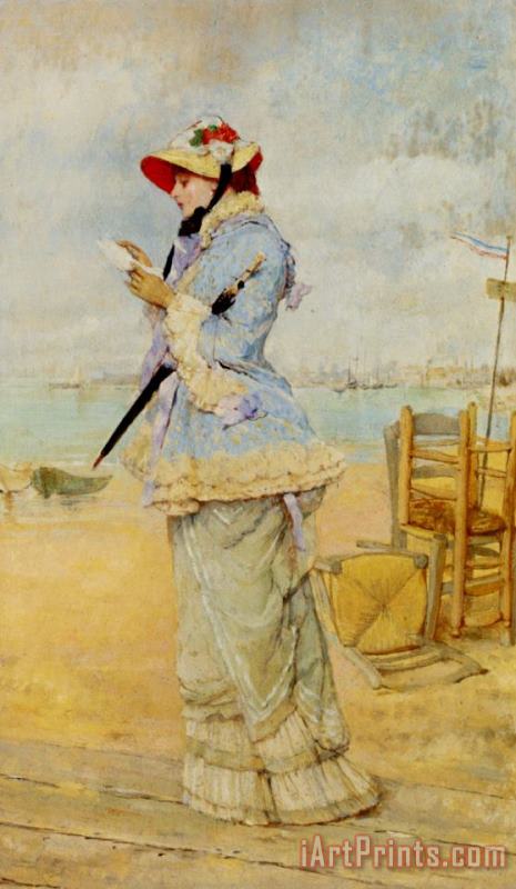 Lady by The Sea painting - Frederick Hendrik Kaemmerer Lady by The Sea Art Print