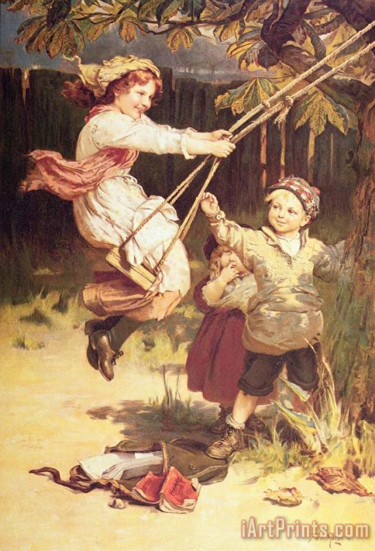 After School painting - Frederick Morgan After School Art Print