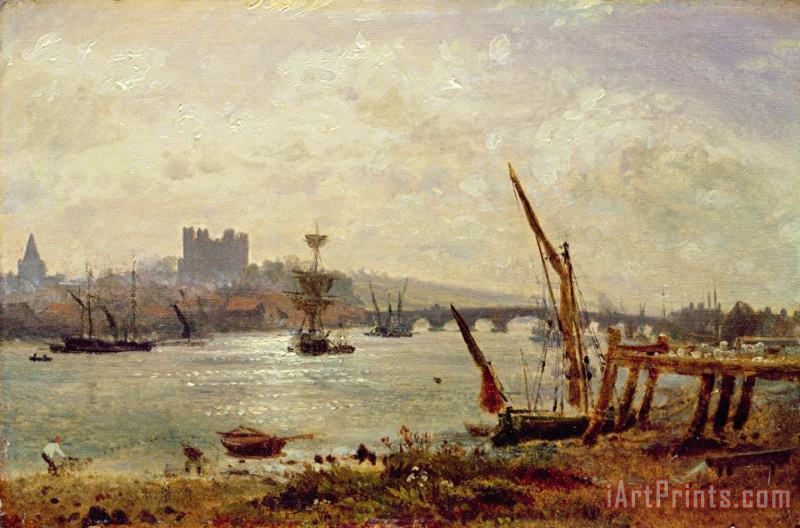 Frederick Nash Rochester Cathedral and Castle Art Painting