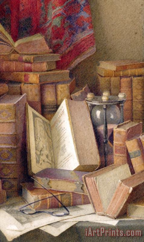 Frederick R. Spencer Old Books to Read Art Print