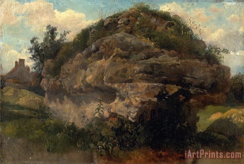 Frederick W. Watts Rocky Hillside Art Painting