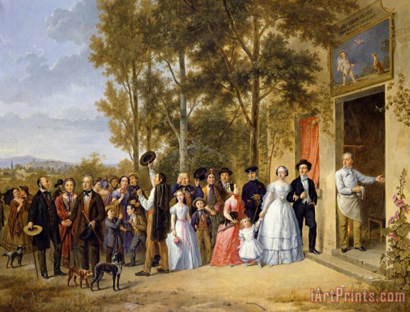 French School A Wedding at the Coeur Volant Art Print