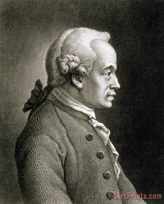 French School Portrait Of Emmanuel Kant Art Painting