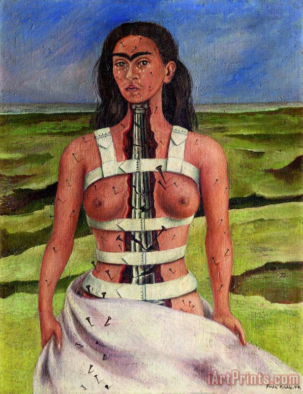 The Broken Column 1944 painting - Frida Kahlo The Broken Column 1944 Art Print