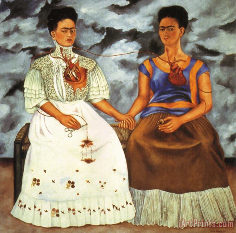 The Two Fridas 1939 painting - Frida Kahlo The Two Fridas 1939 Art Print