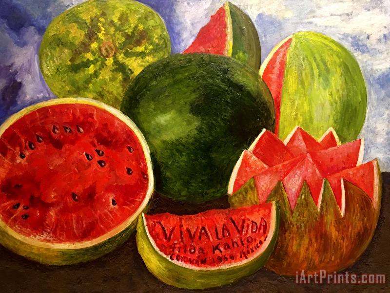 Viva La Vida Watermelons print for sale - Frida Kahlo
