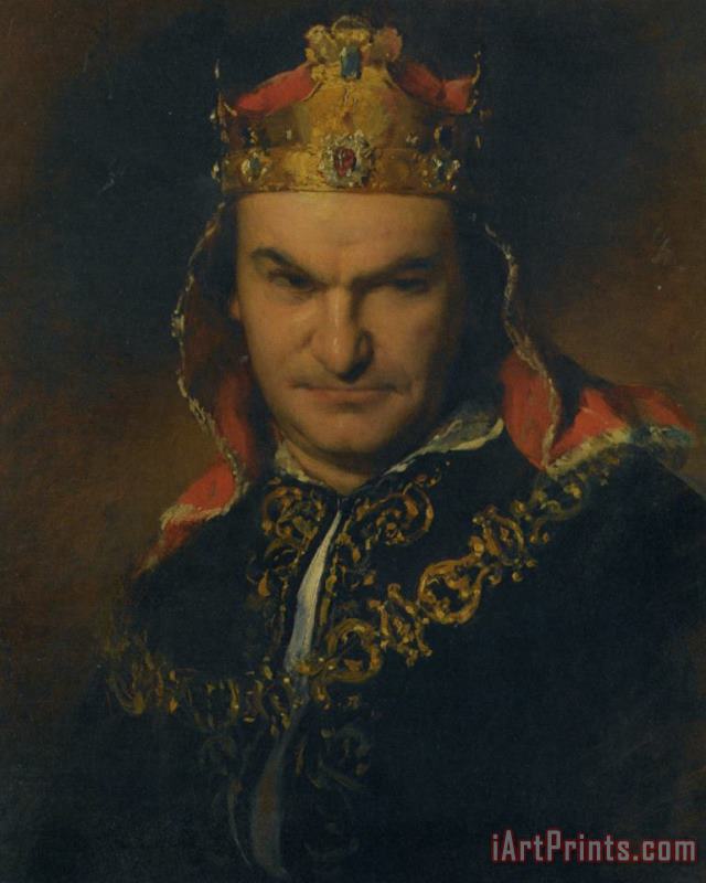 Friedrich Von Amerling Portrait of The Actor Bogumil Dawson As Richard III Art Painting