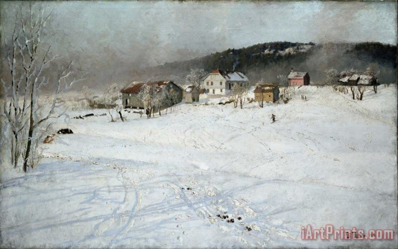 Winter painting - Frits Thaulow Winter Art Print